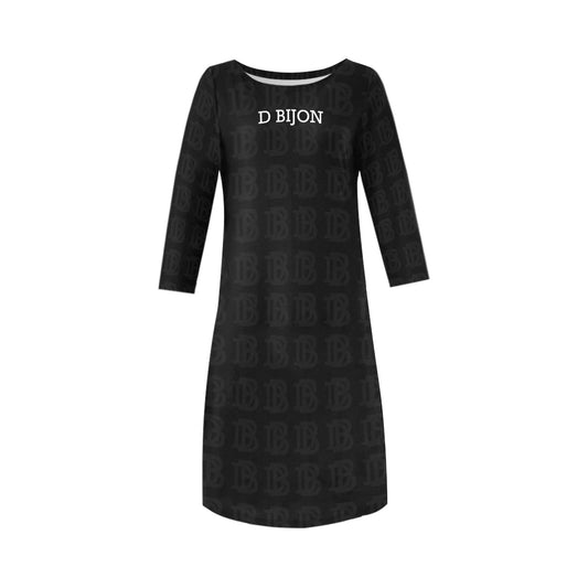 D BIJON ROUND NECK DRESS